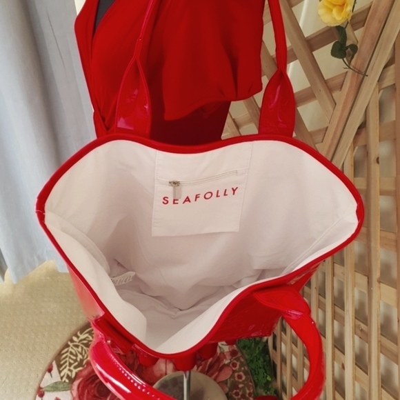 Seafolly Red Beach Bag Tote (CLEARANCE SALE) - Picture 8 of 16